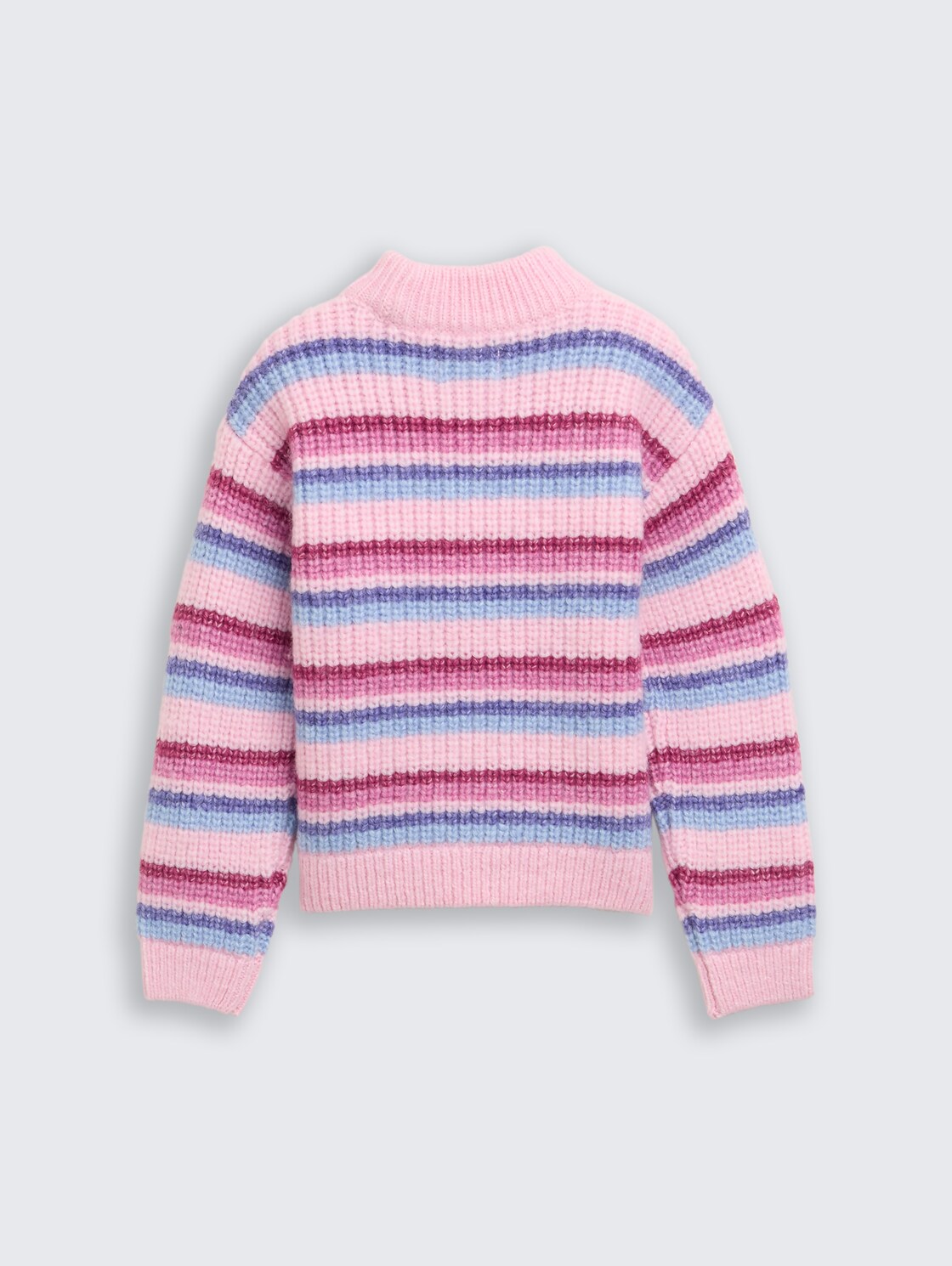 Cropped Strickpullover mit Streifenmuster - multicolor pink blue stripe
