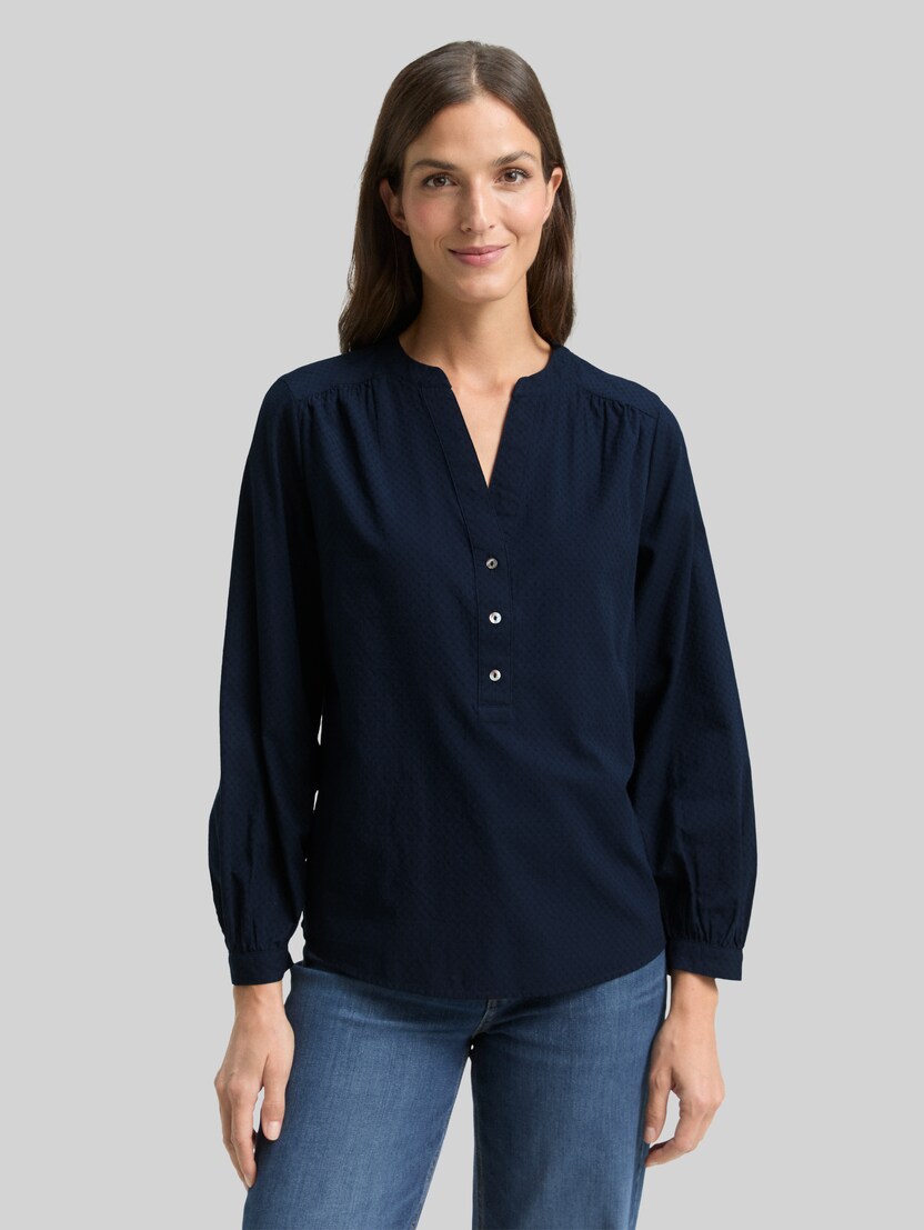 Cotton blouse by Women, sky captain blue