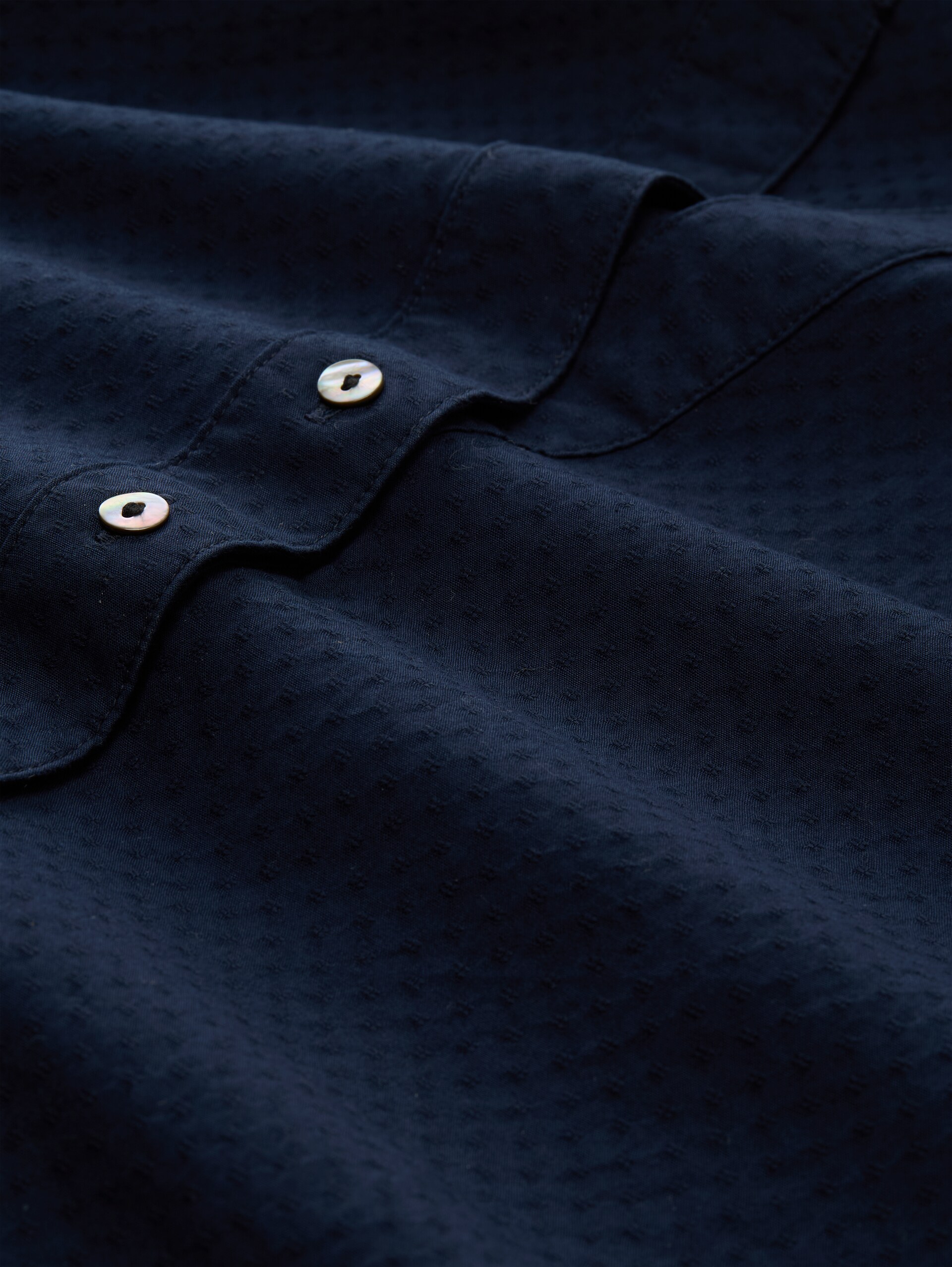 Bluse aus Baumwolle - sky captain blue - Material-Ansicht