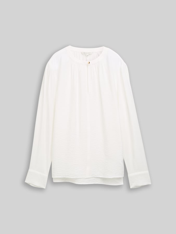 Crinkle Bluse mit Raffungen von Women, Whisper White