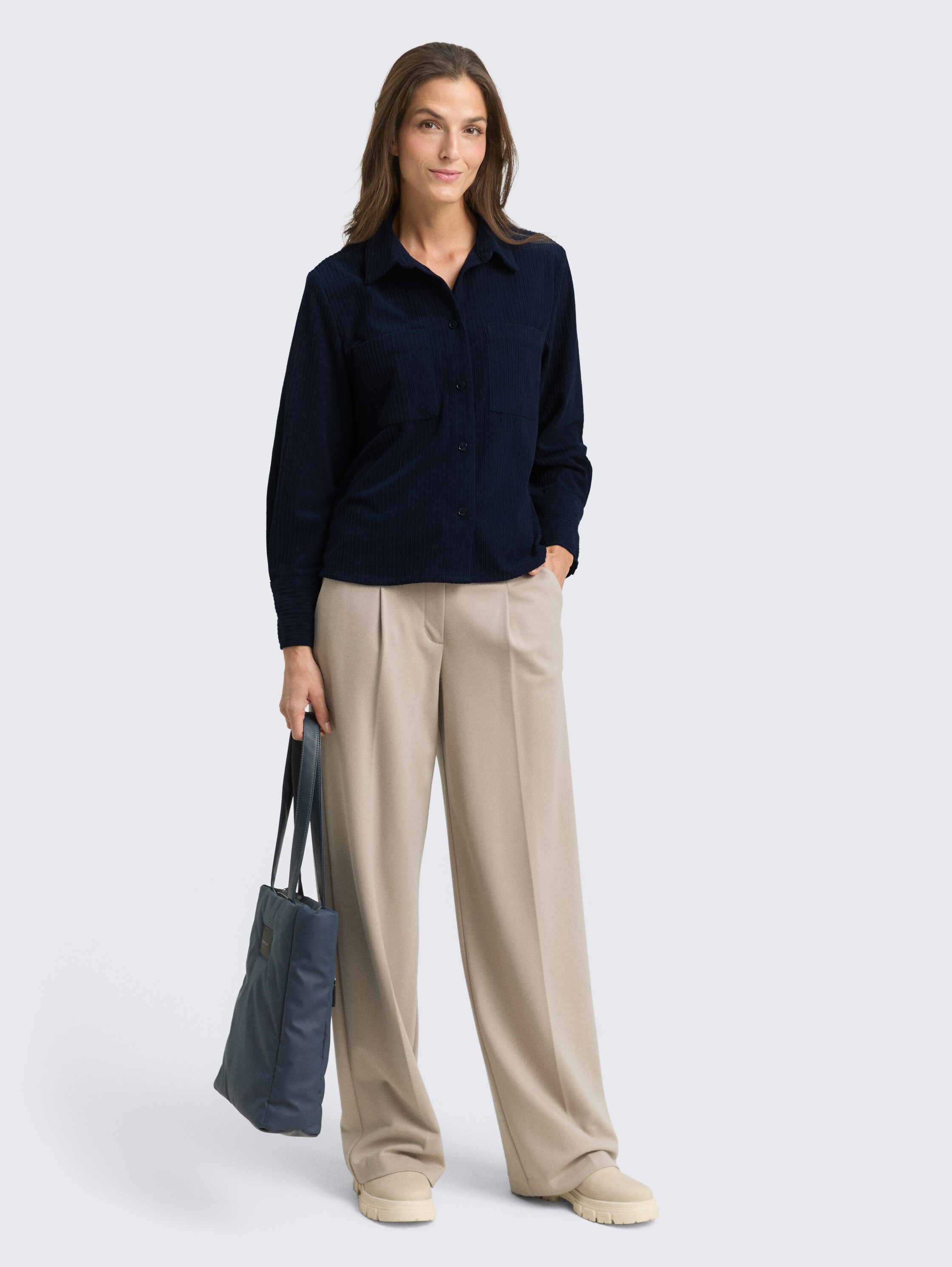 Loose Fit Cordbluse - sky_captain_blue_1 - 