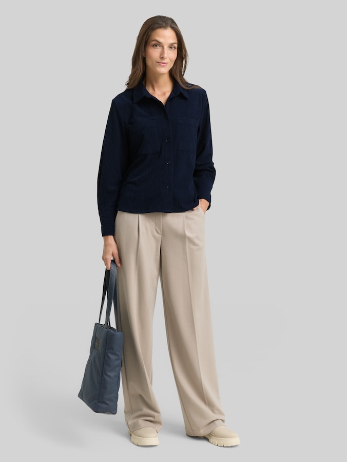 Loose Fit Cordbluse von Women, sky captain blue