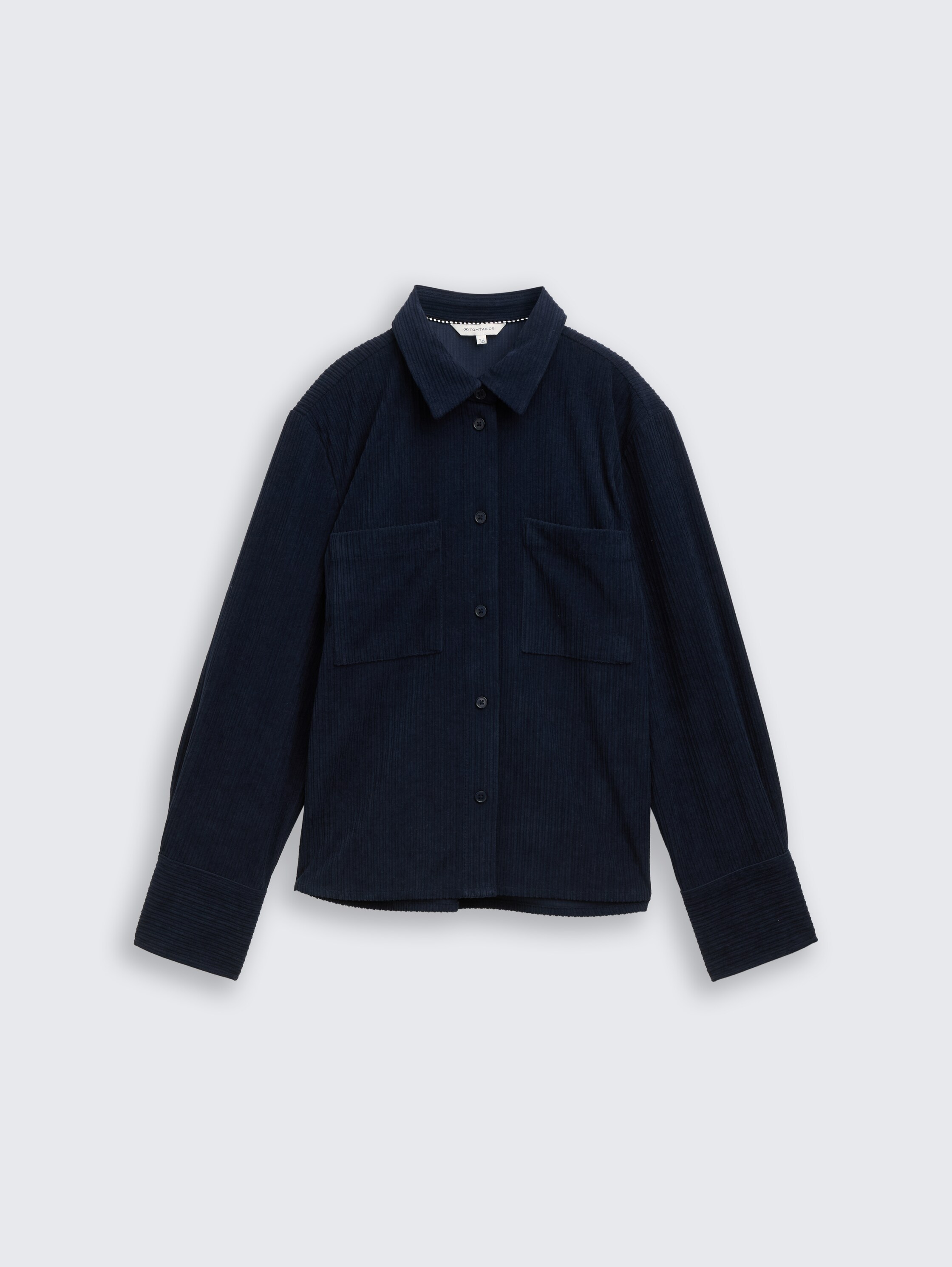 Loose Fit Cordbluse - sky_captain_blue_1 - 