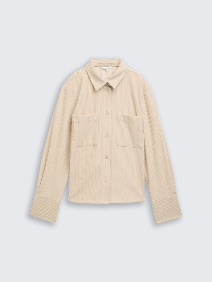 Loose Fit Cordbluse von Women, sand stone beige