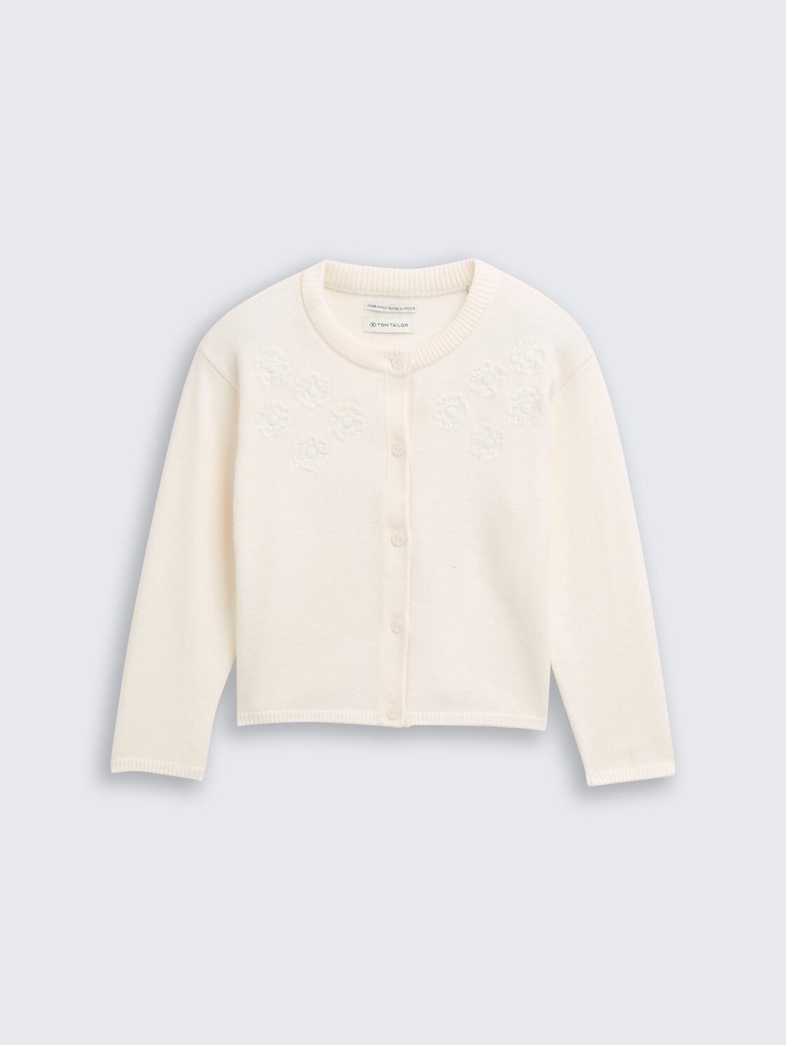 Cardigan mit Stickerei - Gardenia White