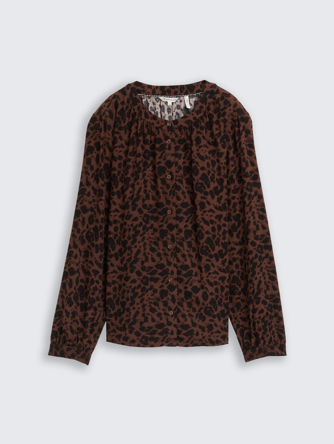 Bluse mit Leo-Print - brown black small leo print - Vorder-Produkt-Ansicht