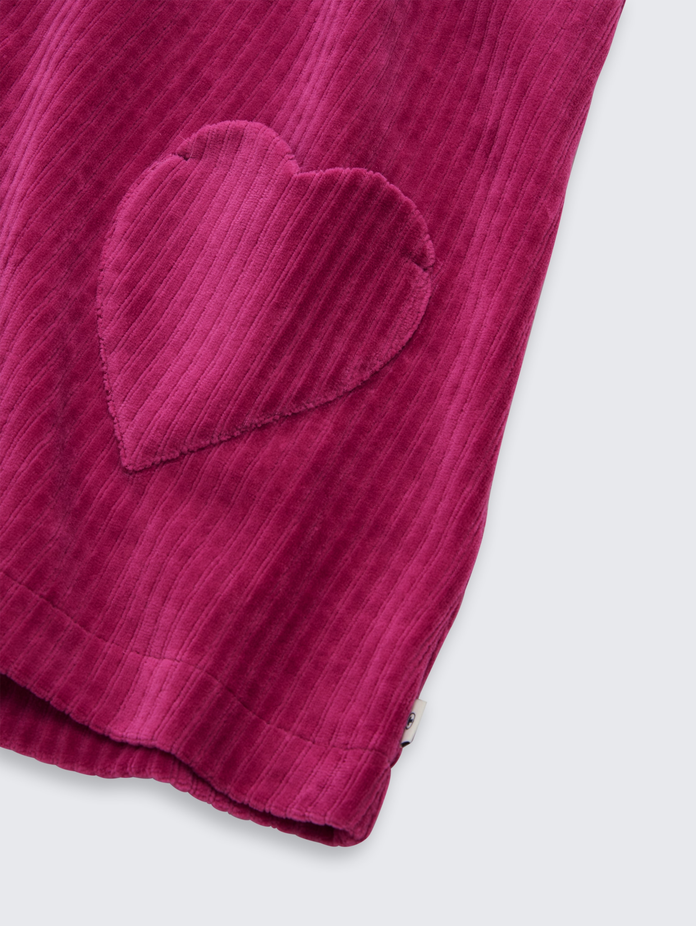 Mini-jurk van corduroy met hartvormige zakken - smooth_magenta - 