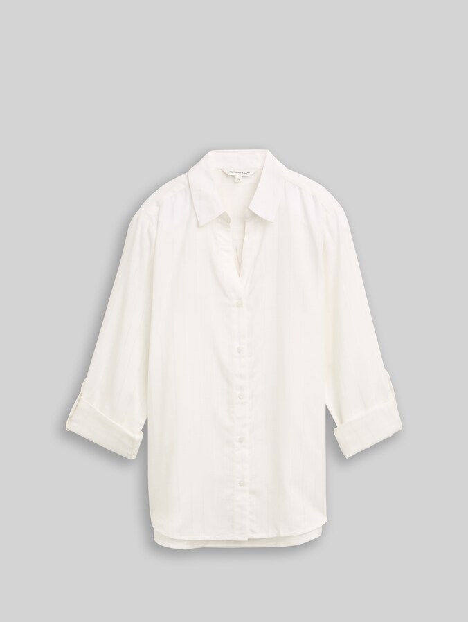 Bluse mit Streifen in Glitzer-Optik von Women, white pinstripe with lurex