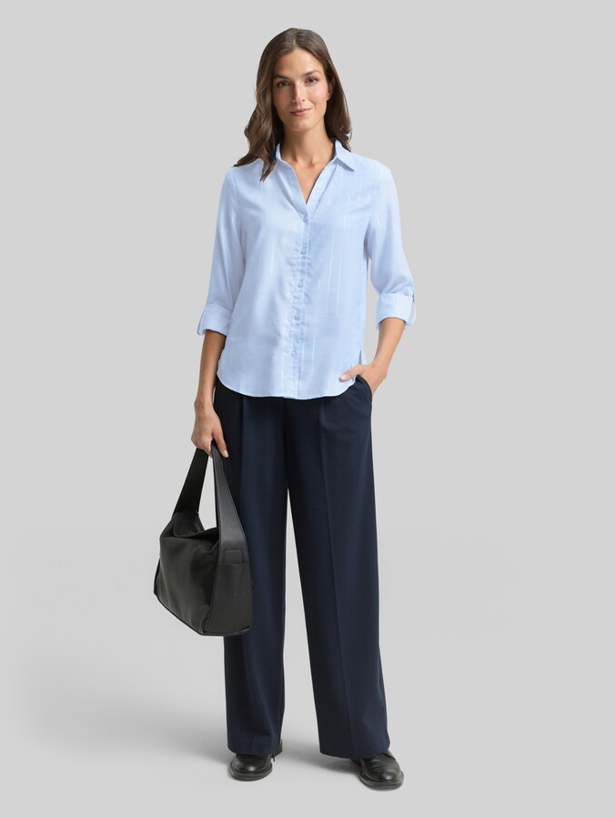 Bluse mit Streifen in Glitzer-Optik von Women, blue pinstripe with lurex