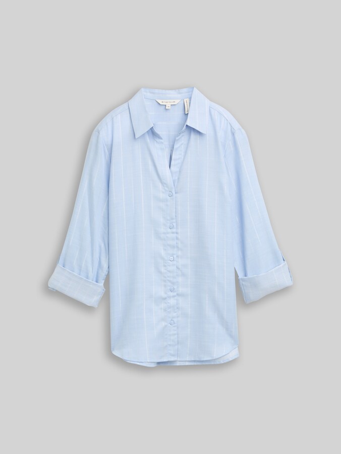 Blouse à rayures scintillantes par Women, blue pinstripe with lurex