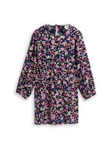 Ausgewählt, Mini-Kleid mit Blumenmuster von Tom Tailor, blau