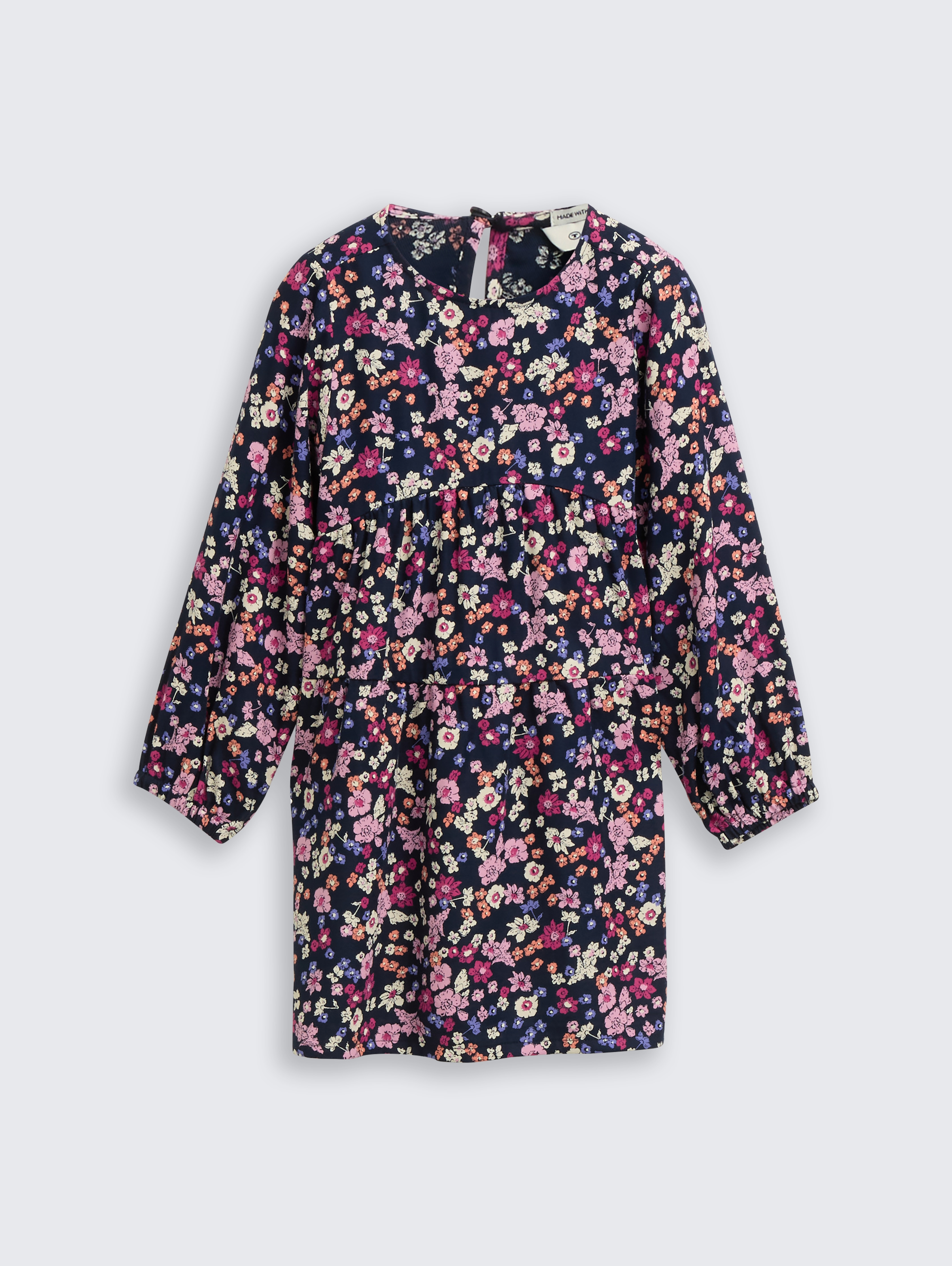 Mini-Kleid mit Blumenmuster von Mini Girls, blue multicolor flower print