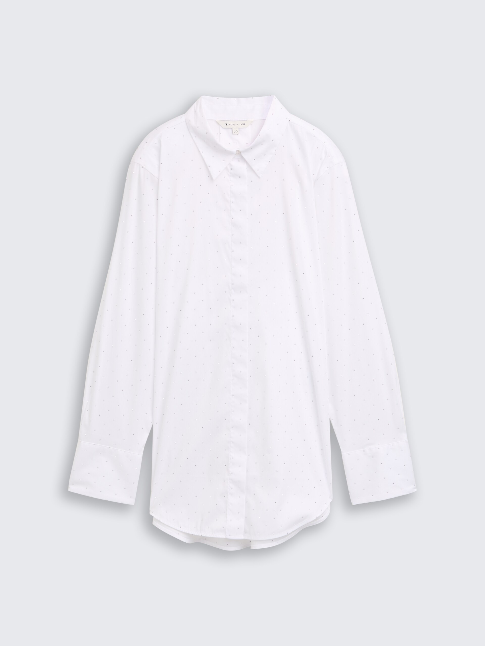 Loose Fit Bluse mit Strasssteinen - stones on solid - Vorder-Produkt-Ansicht