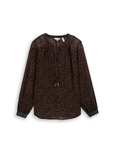 Geselecteerd, Chiffon blouse met luipaardprint door Tom Tailor, bruin