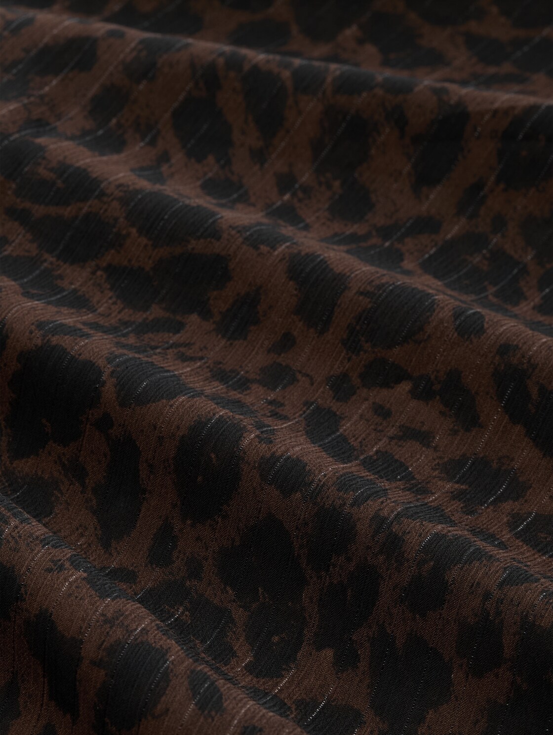 Chiffon Bluse mit Leo-Print - brown black small leo print - Material-Ansicht