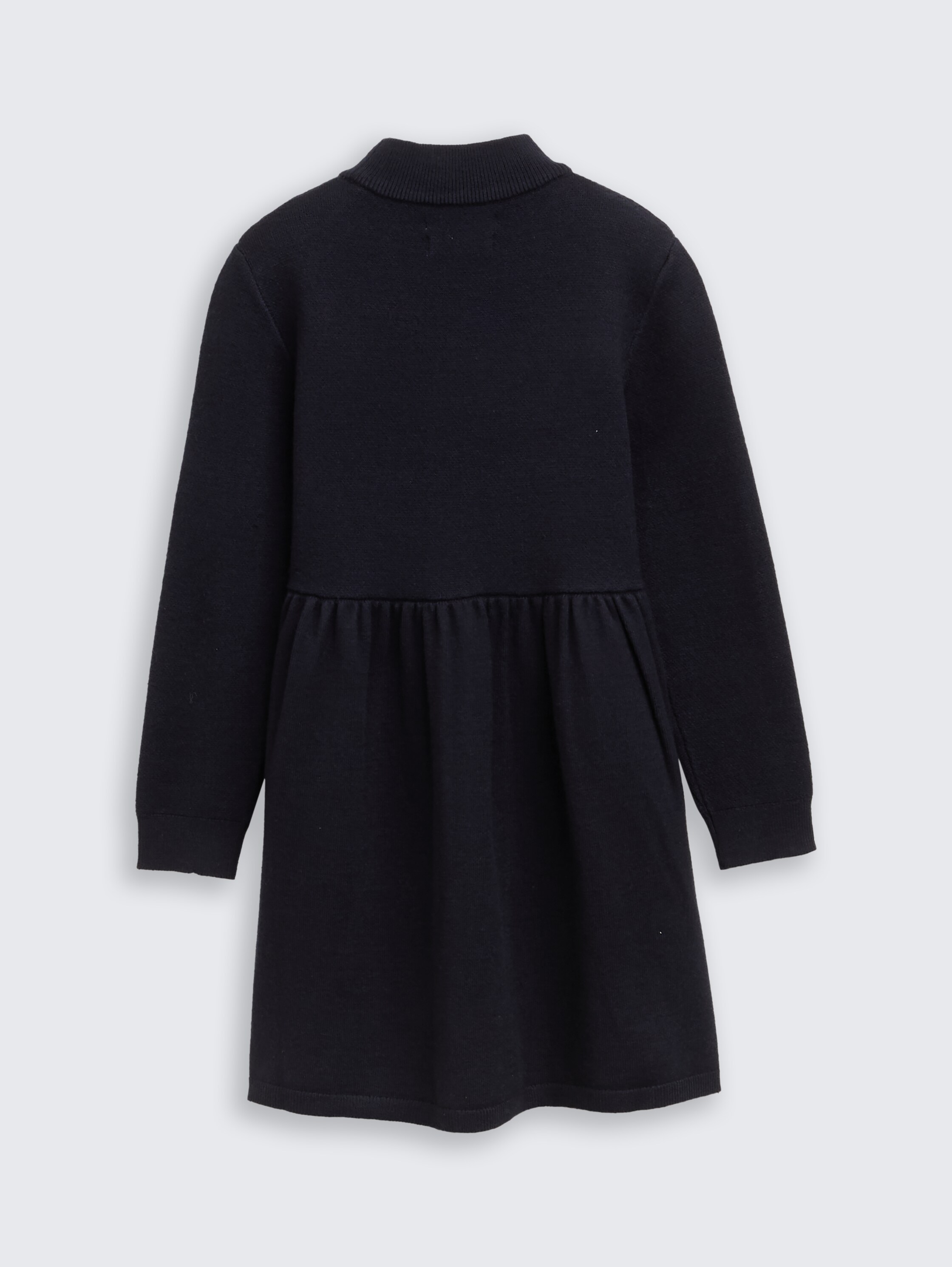 Mini-gebreide jurk met borduursel - sky captain blue