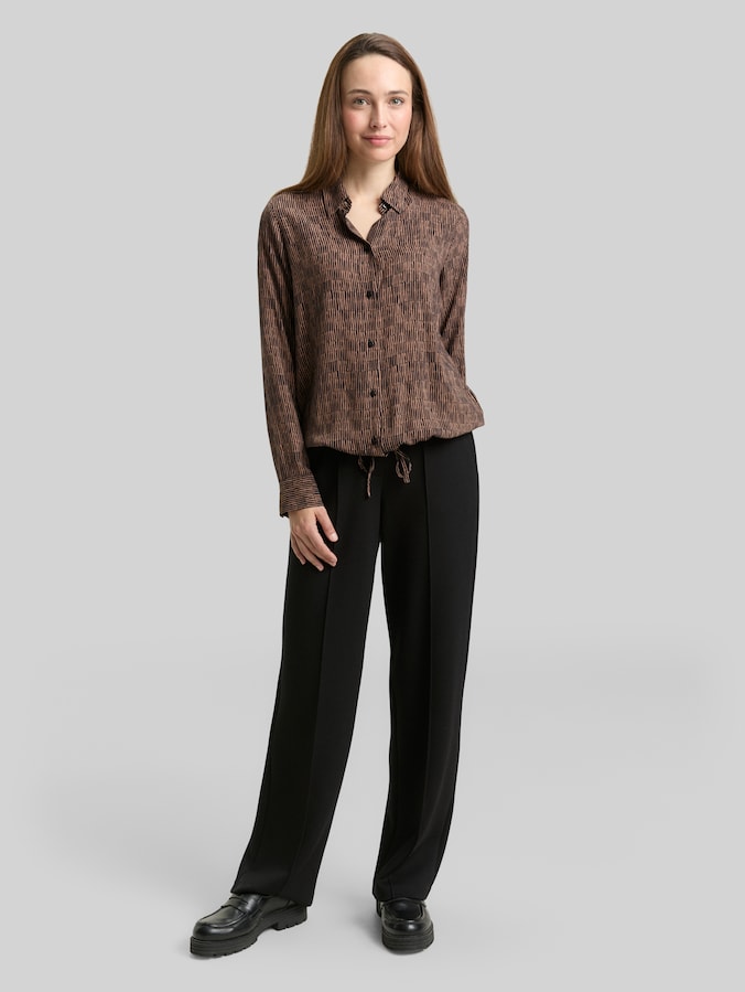 Bluse mit Muster von Women, irregular beige graphic design