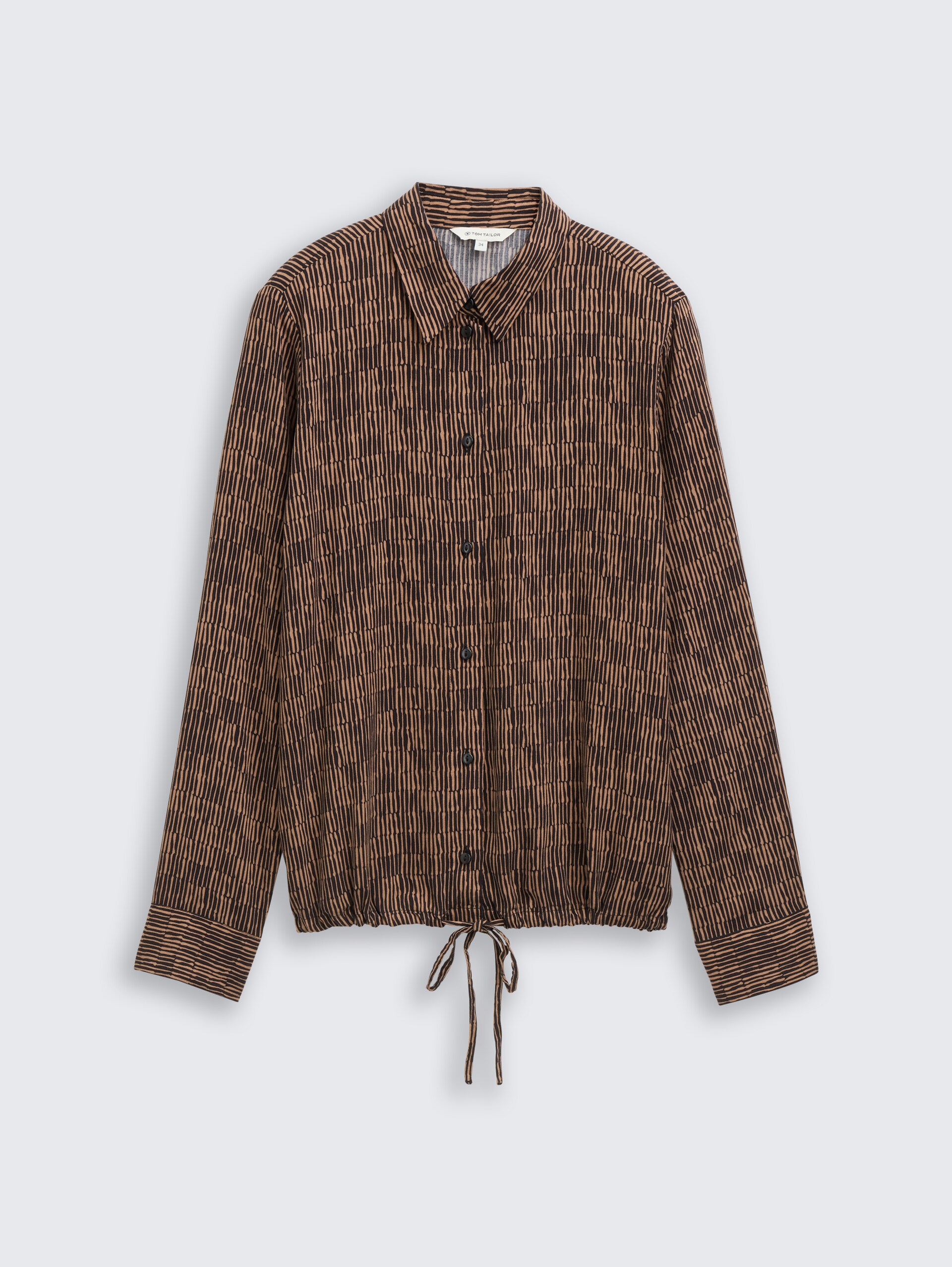 Bluse mit Muster - irregular beige graphic design - Vorder-Produkt-Ansicht