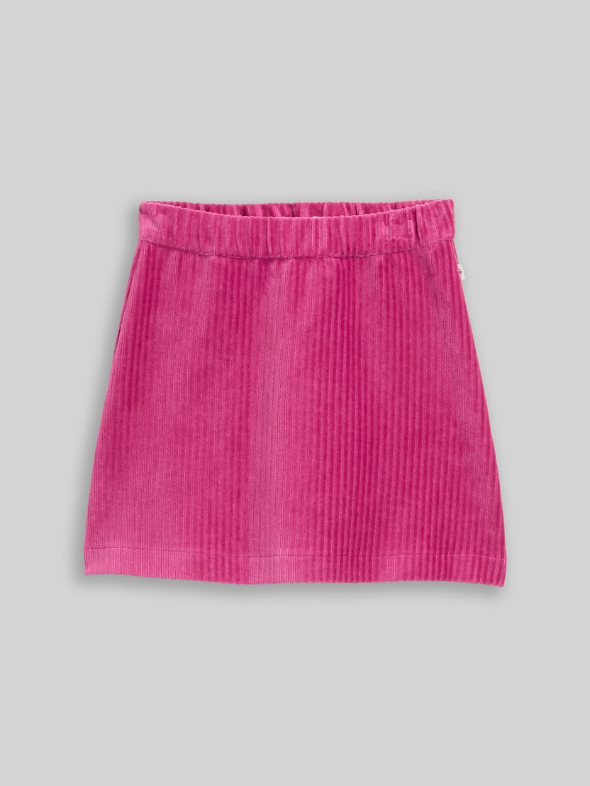 Mini corduroy skirt with heart pockets by Mini Girls, smooth magenta