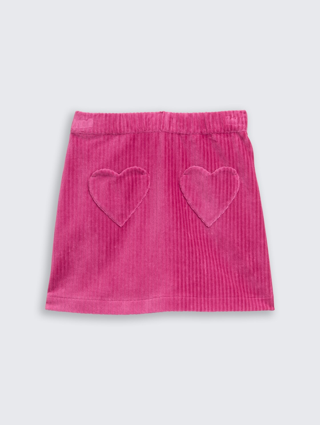 Mini-Rock aus Cord mit Herztaschen - smooth magenta