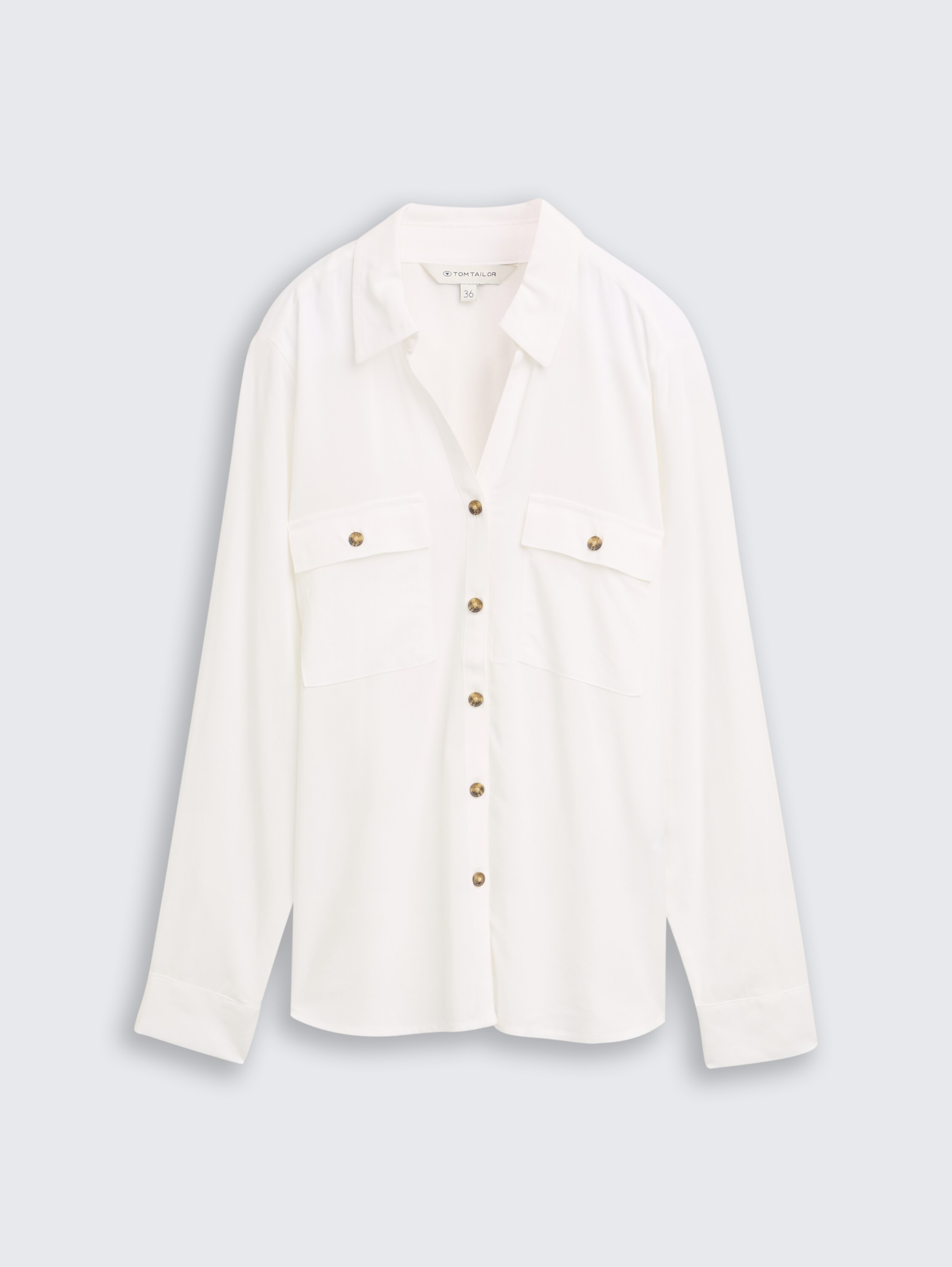 Hemdbluse mit Brusttaschen - whisper_white - 