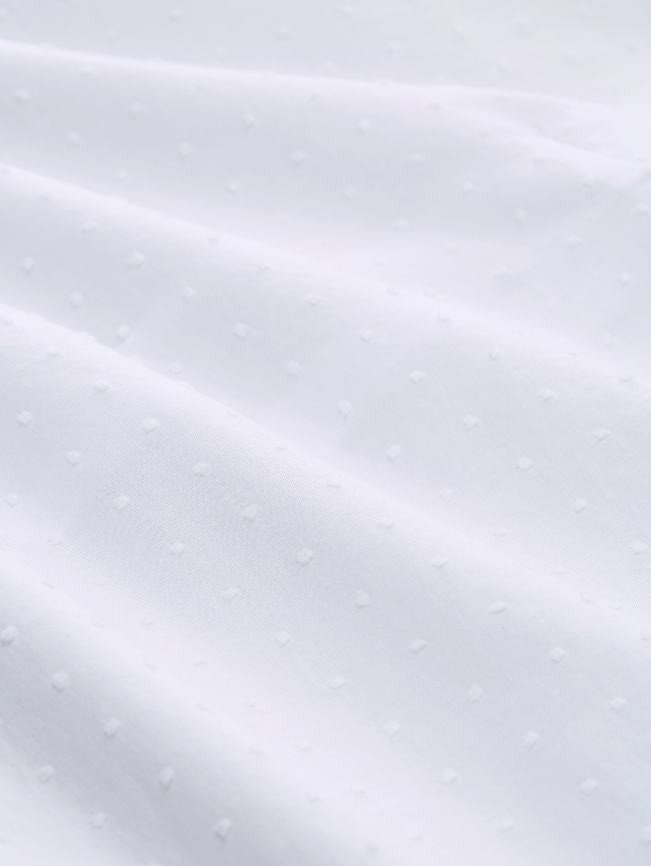 Chemisier ample avec broderies - white dobby - Vue de la matière