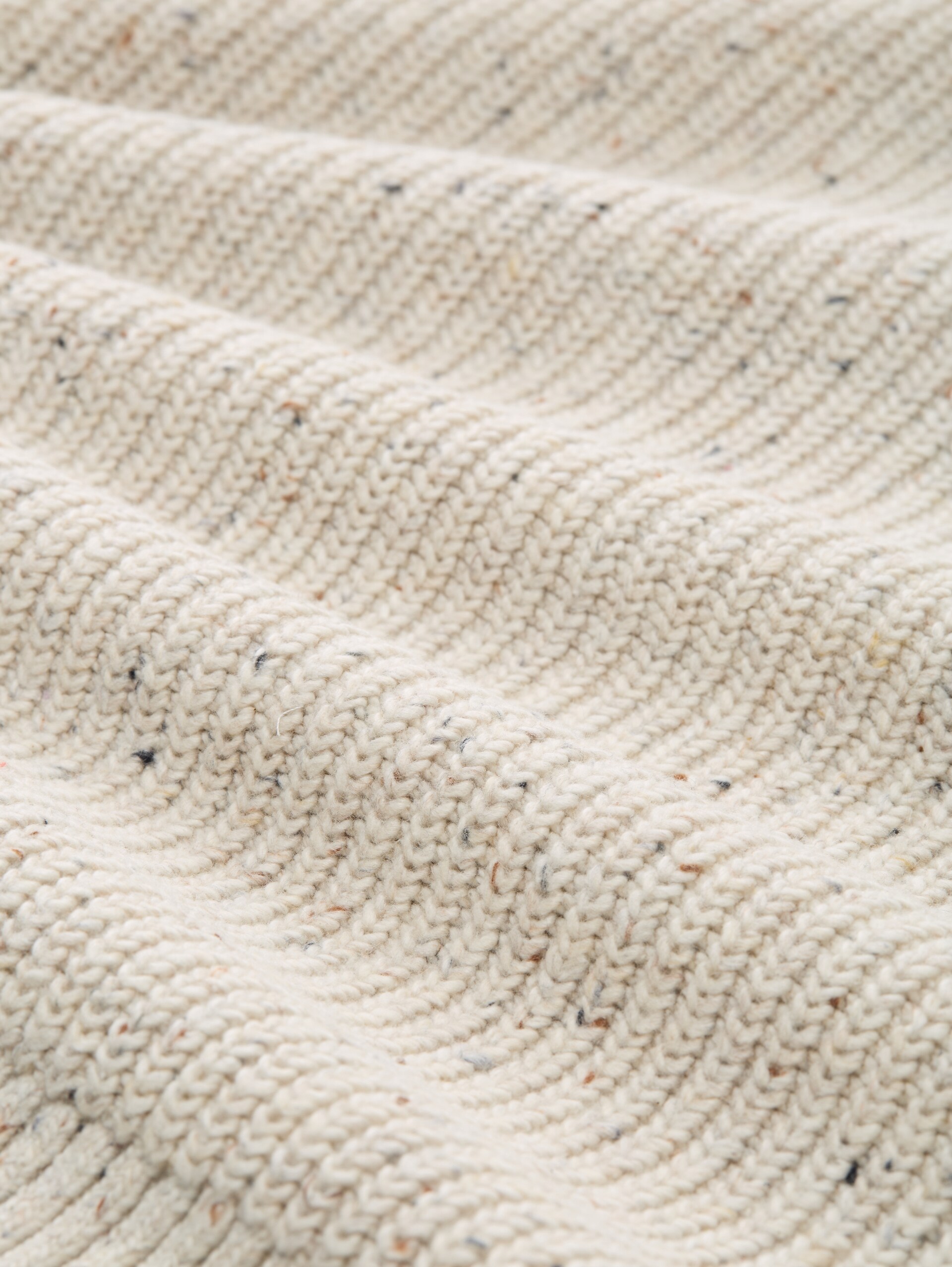 Strickpullover mit Strukturmix - grey offwhite nep colorblock - Material-Ansicht