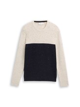 Nicht ausgewählt, Strickpullover mit Strukturmix von , weiß