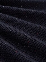 Troyer Strickpullover mit Strukturmix - navy melange multi neps - Material-Ansicht