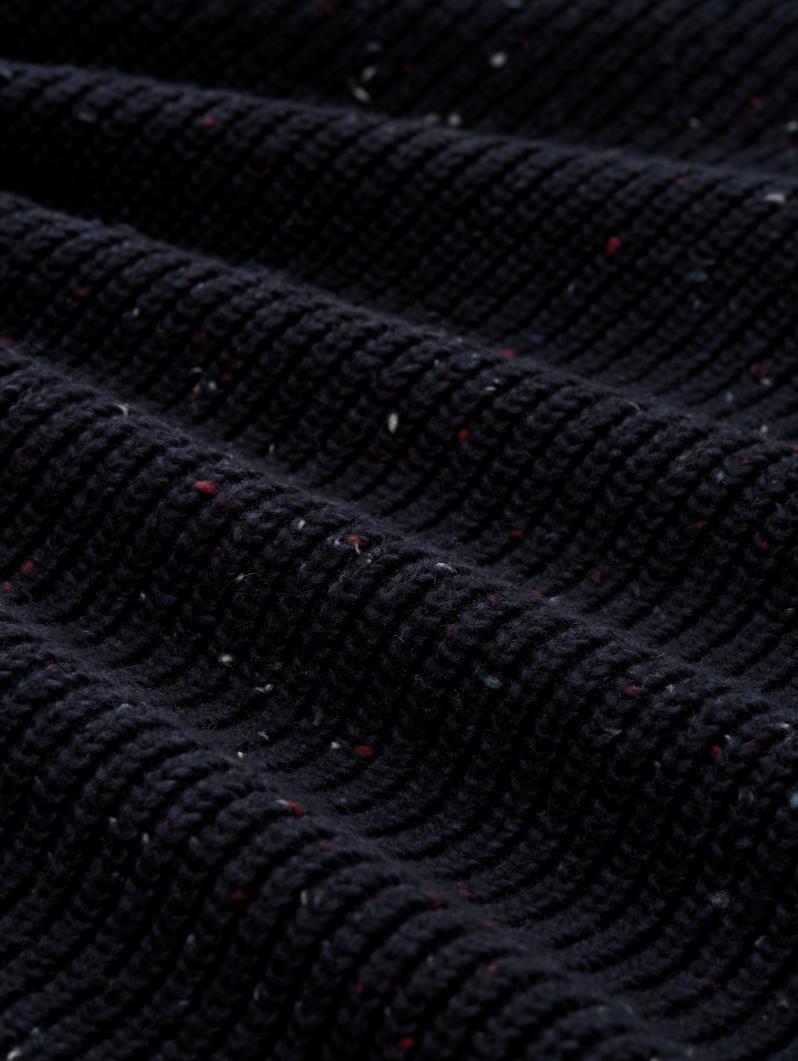 Strickjacke mit Strukturmix - navy melange multi neps - Material-Ansicht