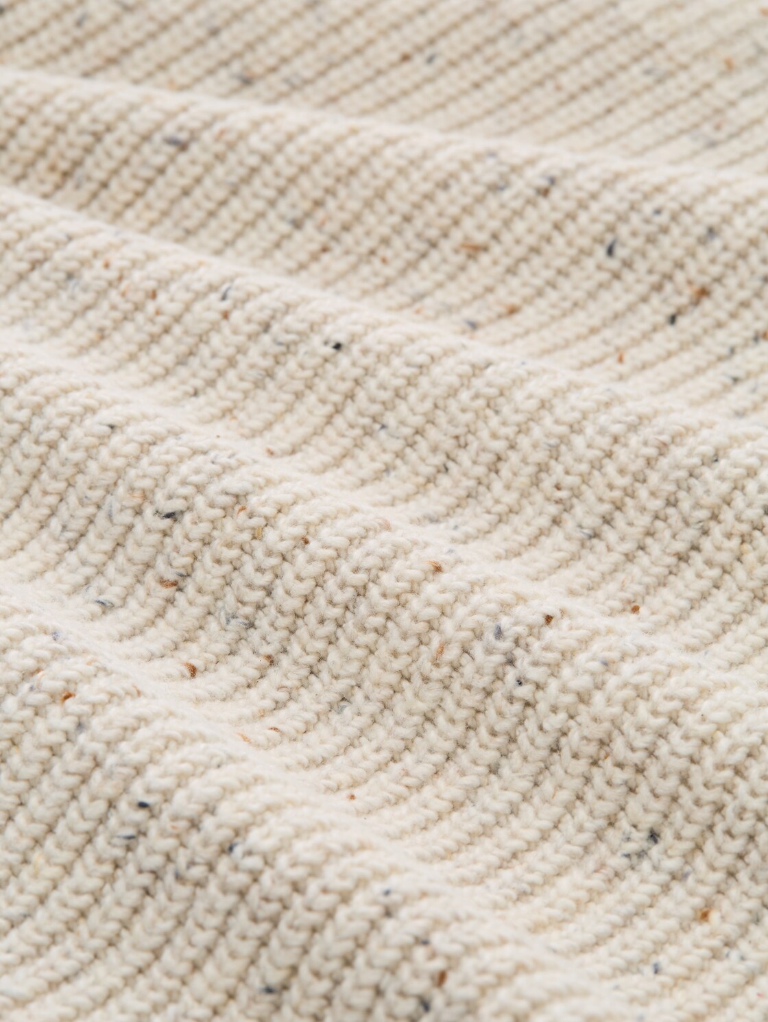 Cardigan with mixed textures - offwhite melange multi neps - Material view