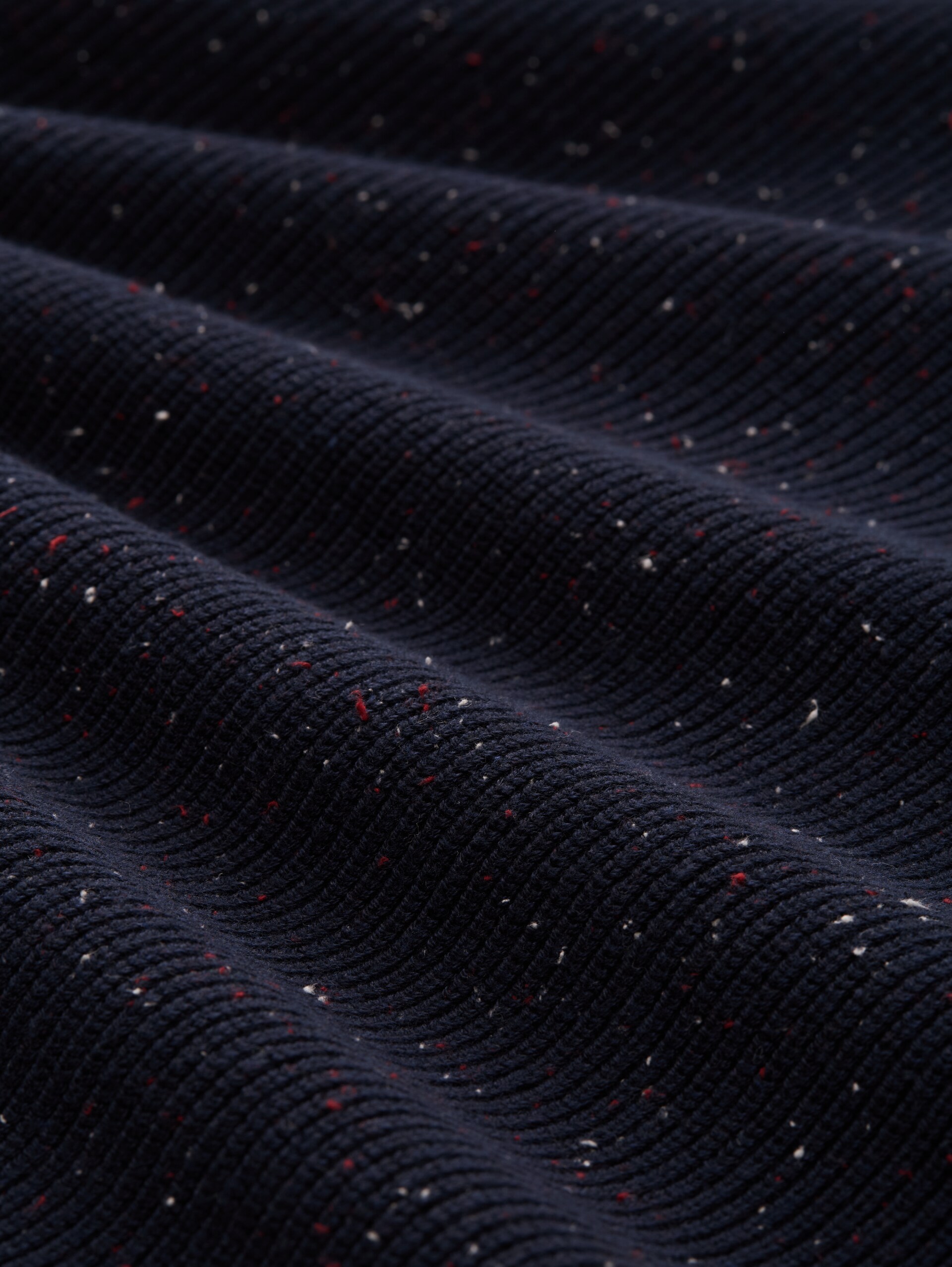 Snood Strickpullover in Melange-Optik - navy melange neps - Material-Ansicht