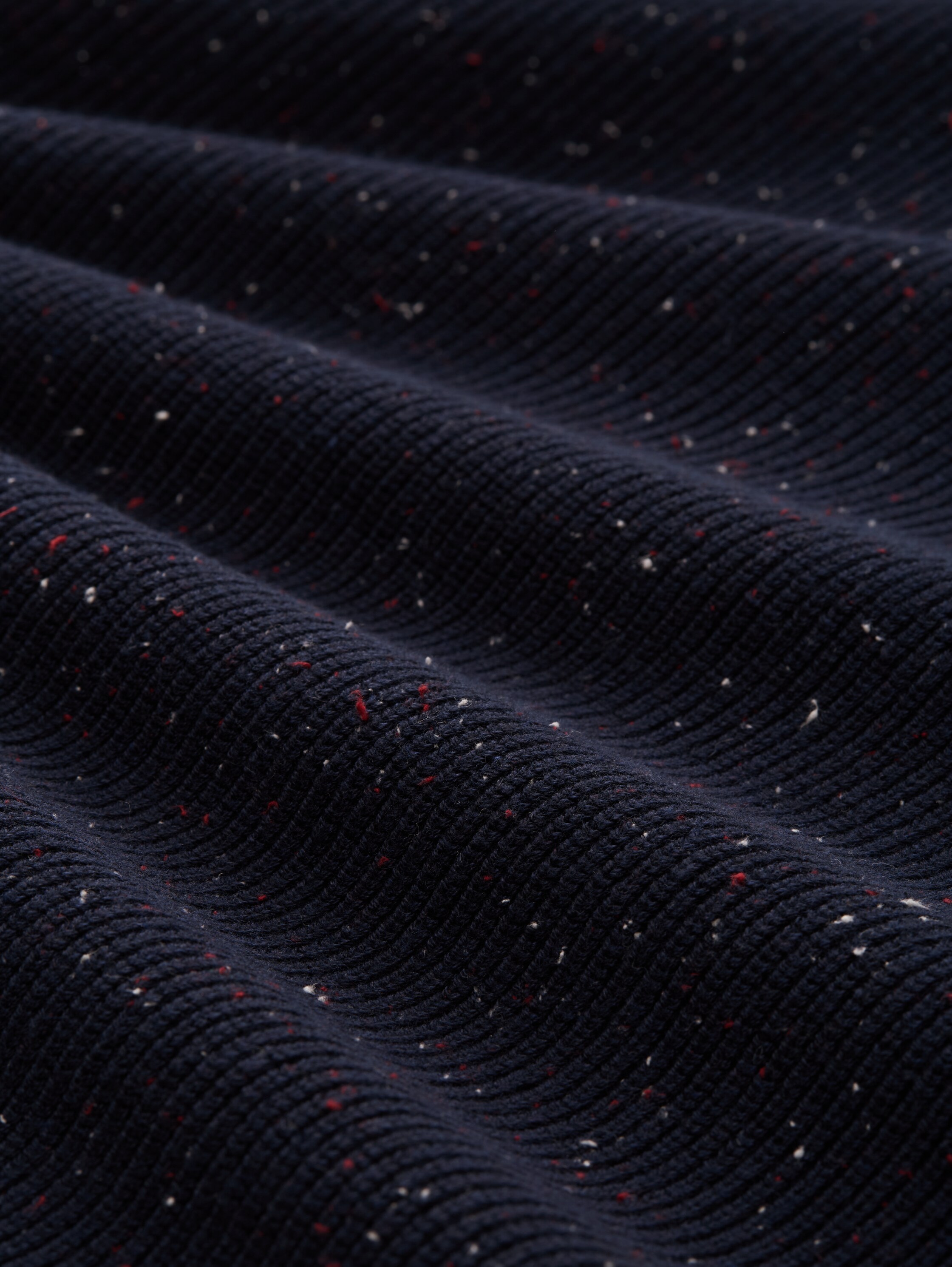 Snood Gebreide trui in gemêleerde look - navy_melange_neps - 