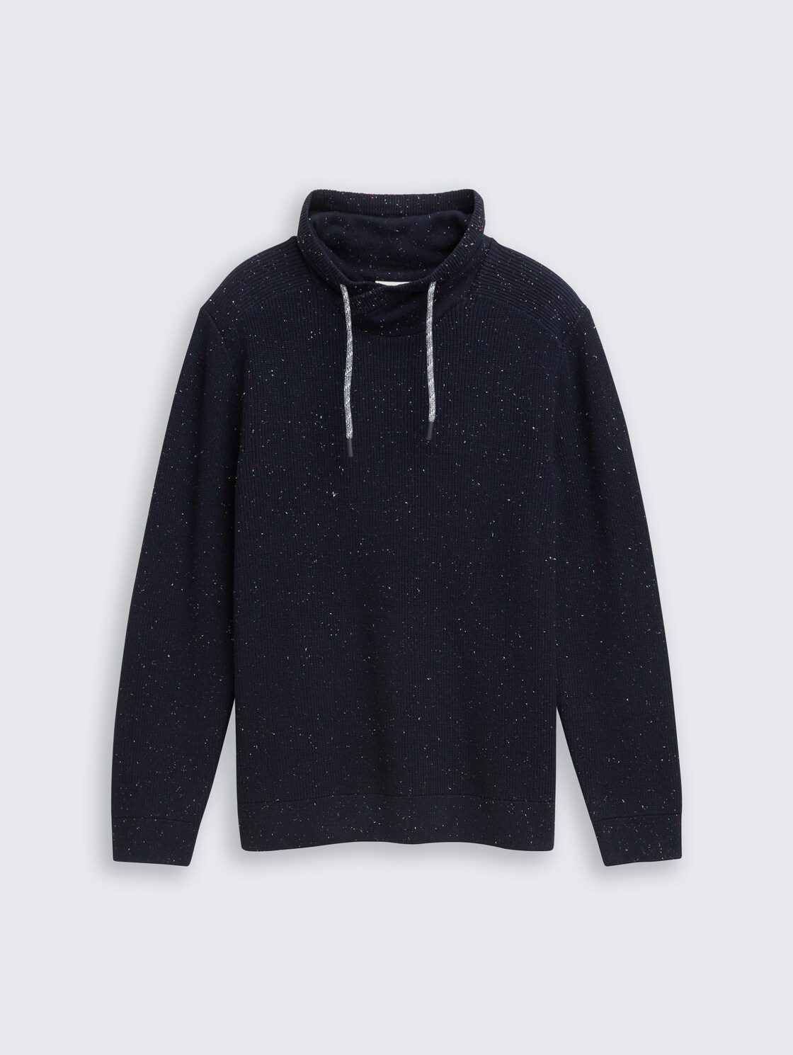 Snood Strickpullover in Melange-Optik - navy melange neps