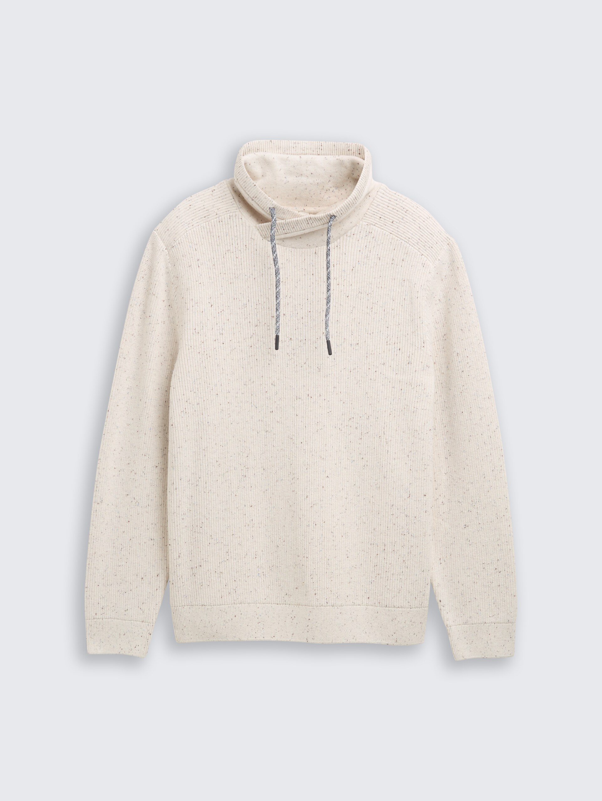 Snood Strickpullover in Melange-Optik - offwhite melange neps