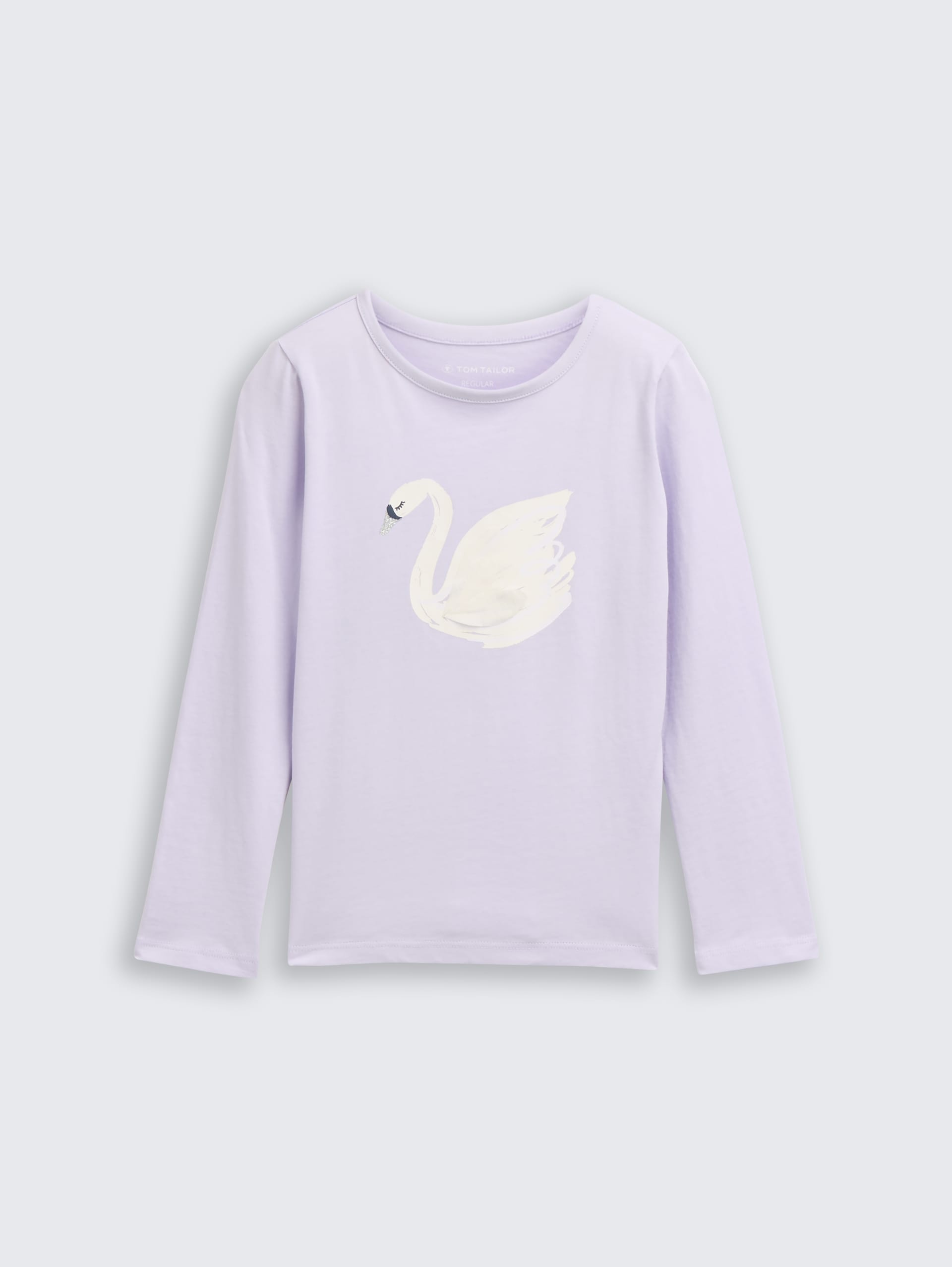 T-shirt met lange mouwen en bedrukt motief - light lavender - Product vooraanzicht