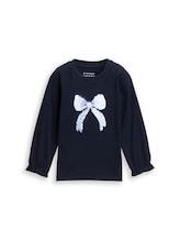 Niet geselecteerd, Shirt met lange mouwen en omkeerbare pailletten door , blauw