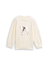 Niet geselecteerd, Shirt met lange mouwen en omkeerbare pailletten door , wit