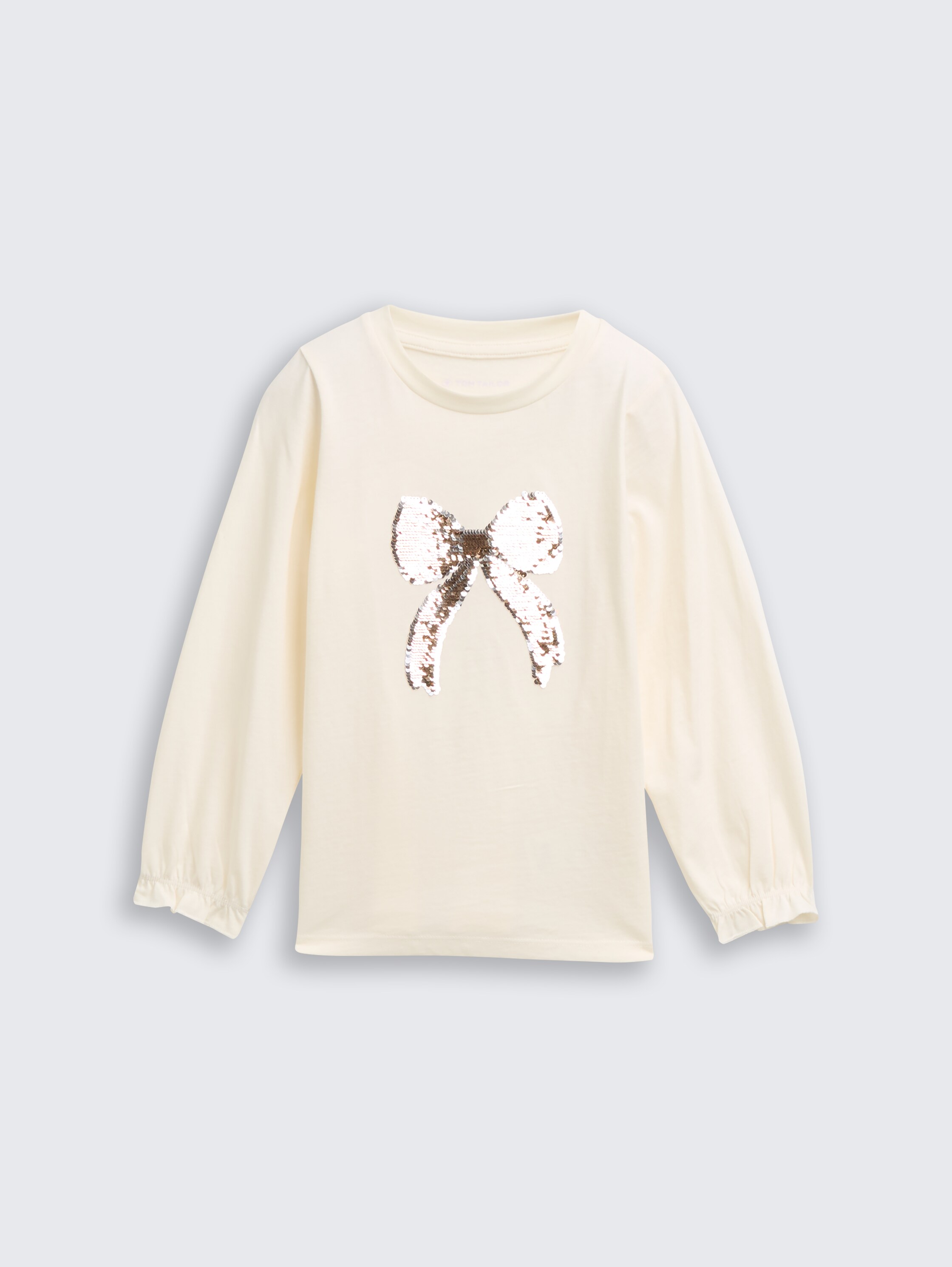 Shirt met lange mouwen en omkeerbare pailletten - wool_white - 