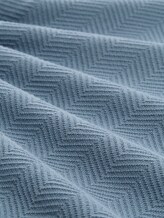 Troyer Strickpullover mit Fischgrät-Struktur - faded denim blue - Material-Ansicht