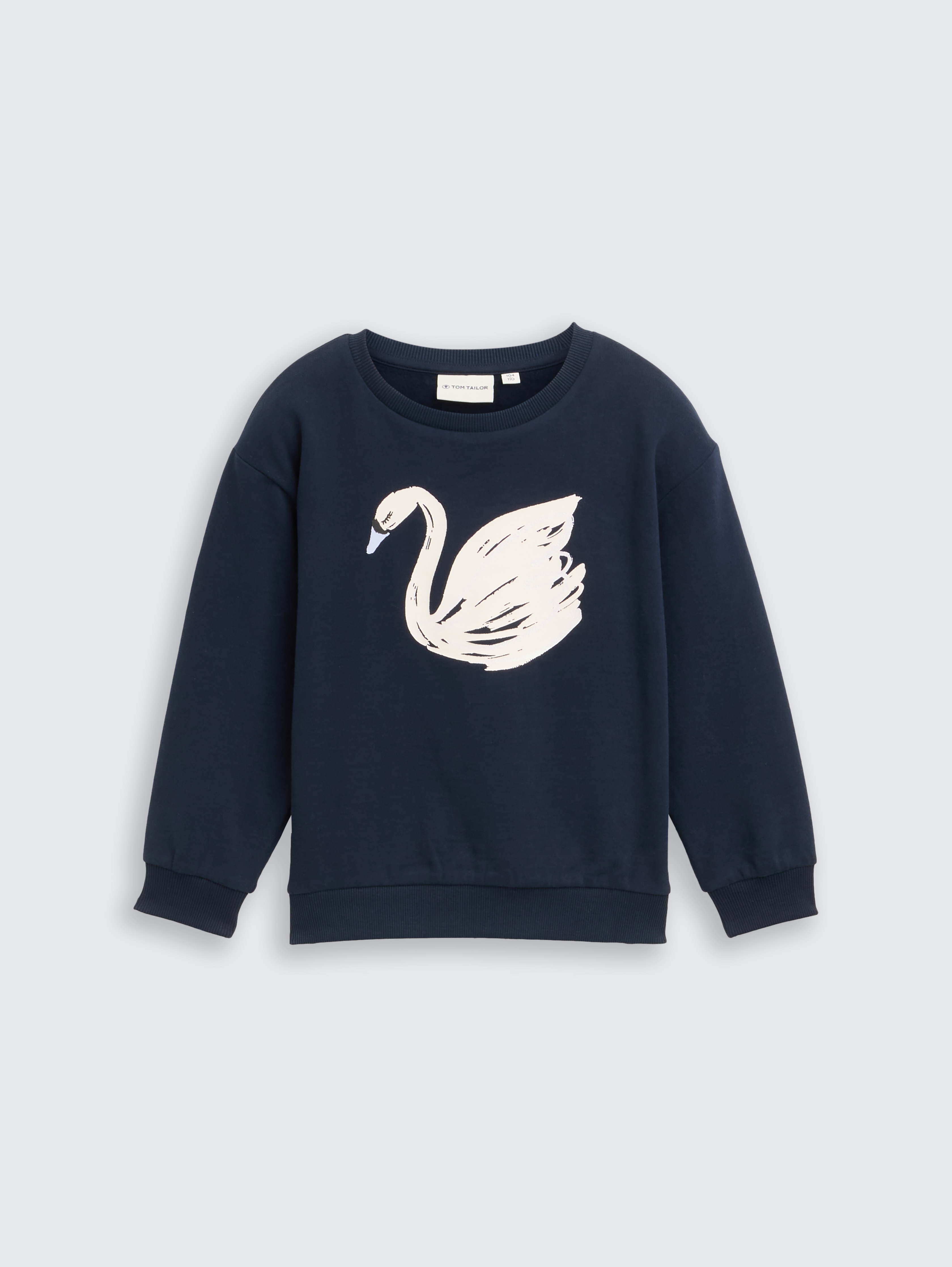 Oversize Sweatshirt mit Glitzer-Print von Mini Girls, sky captain blue