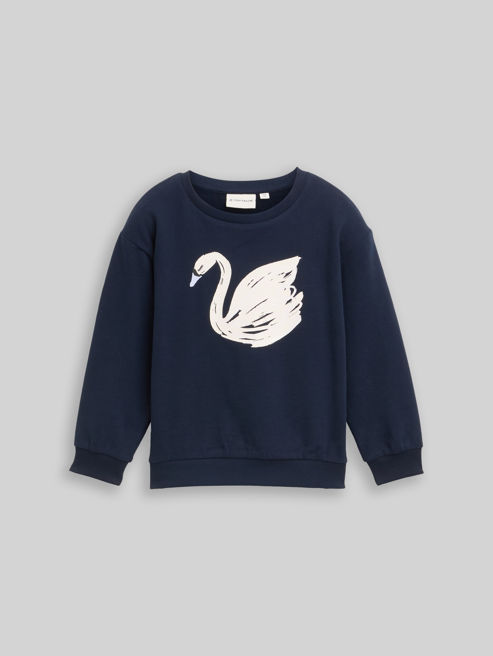 Oversized sweatshirt with glitter print - sky captain blue - Front product view