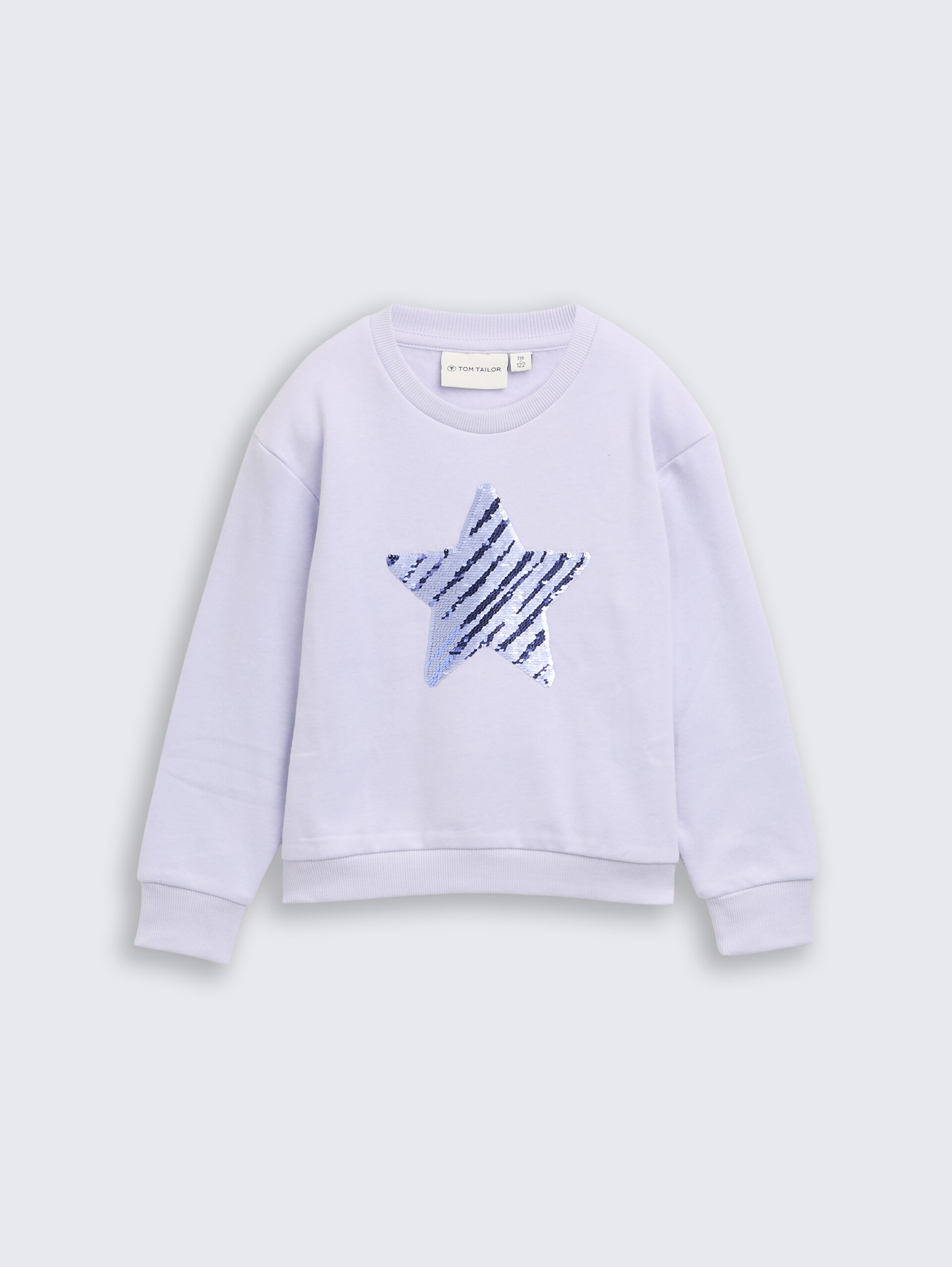 Sweat-shirt court à paillettes réversibles - light lavender - Vue de face du produit