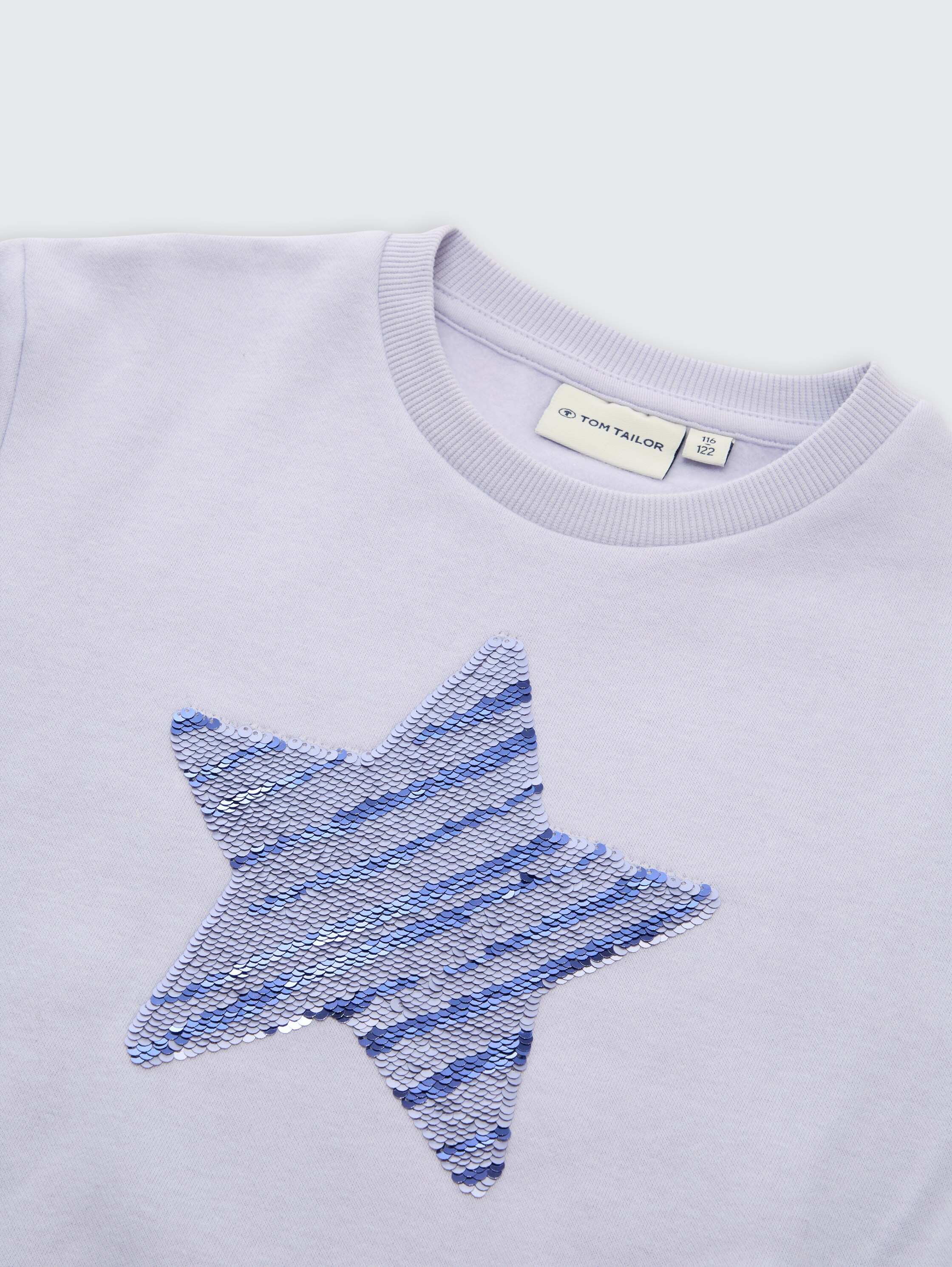 Cropped Sweatshirt mit Wendepailletten - light_lavender_1 - 