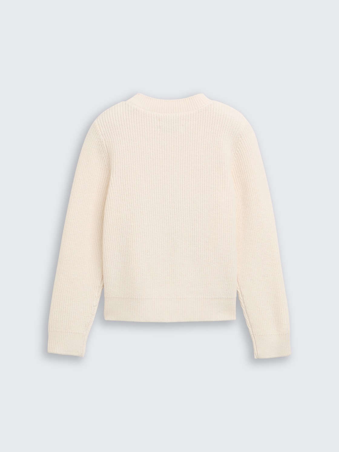 Cropped Strickpullover mit Wendepailletten - vintage beige