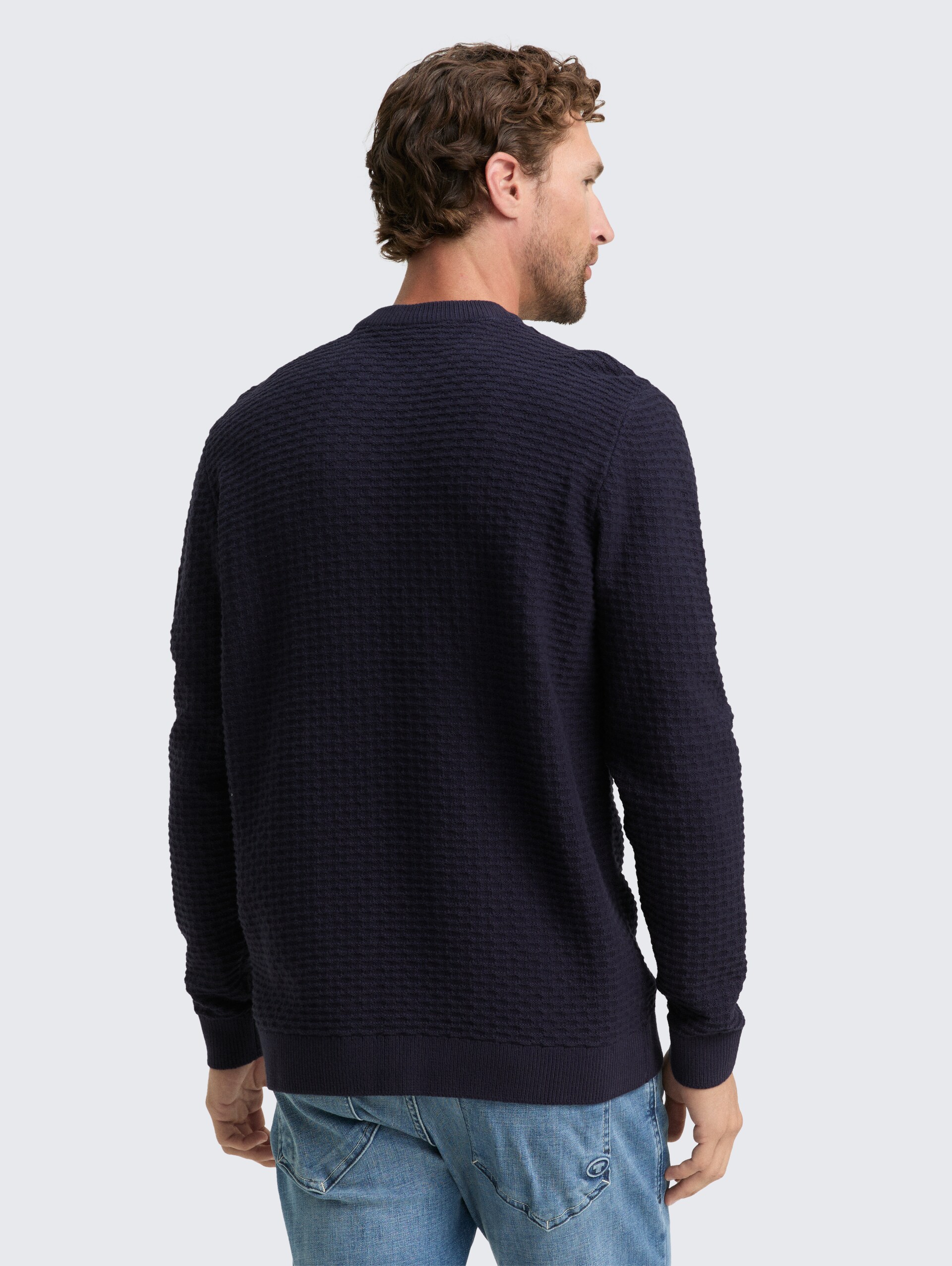 Strickpullover mit Rundhalsausschnitt - sky captain blue