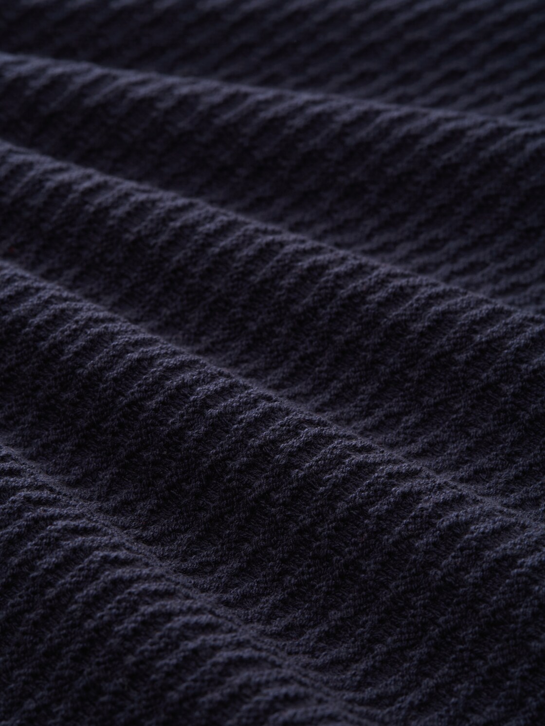 Strickpullover mit Rundhalsausschnitt - sky captain blue - Material-Ansicht