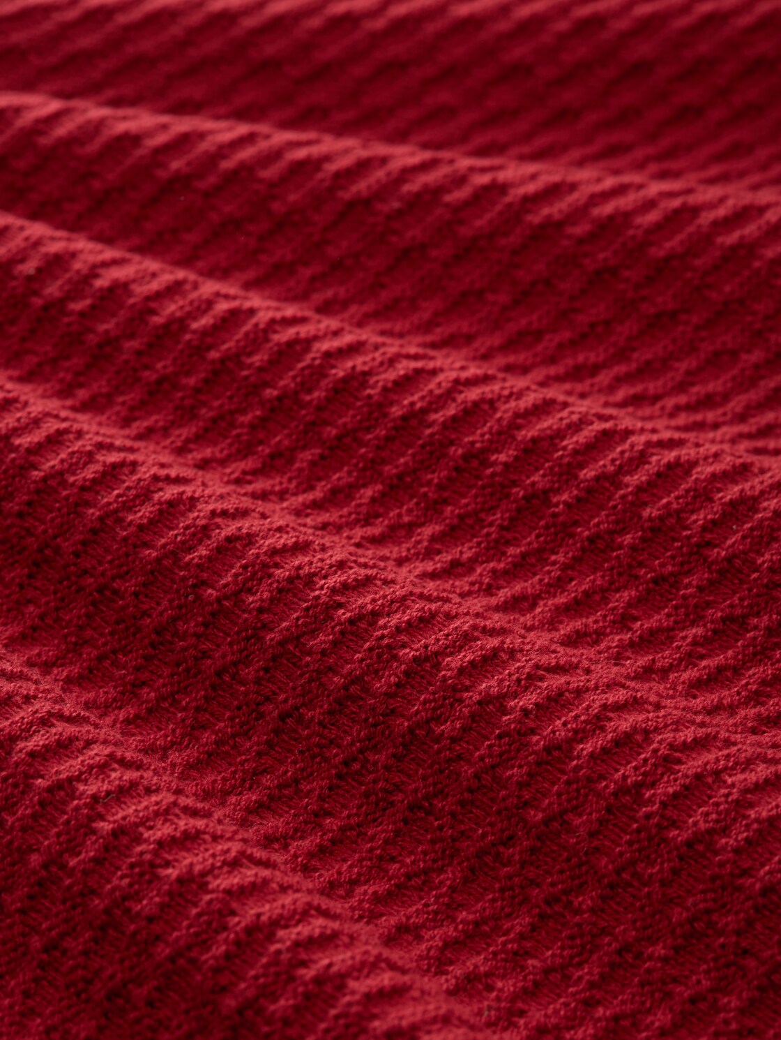 Strickpullover mit Rundhalsausschnitt - Coach Red - Material-Ansicht