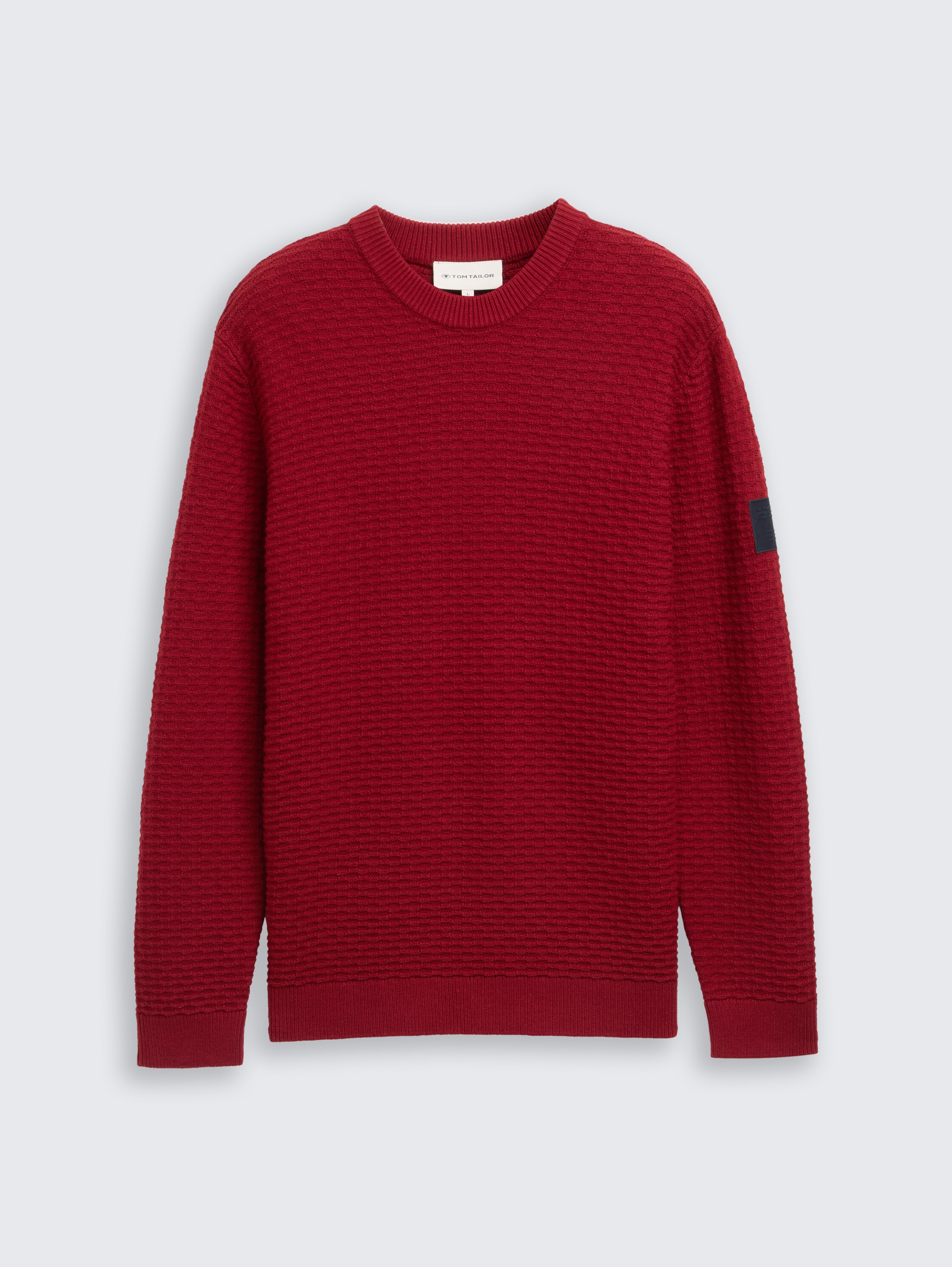 Knitted jumper with round neck - coach_red - 