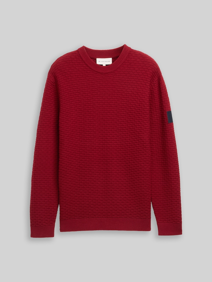 Pull en maille à col rond par Men, Coach Red